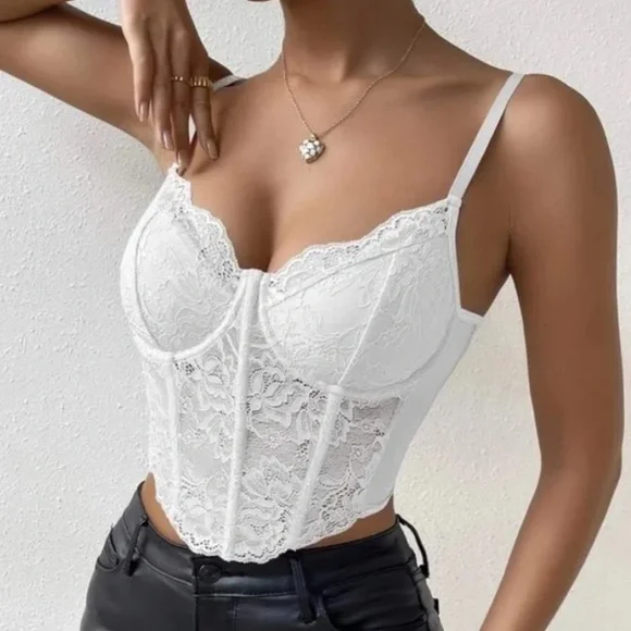 Luxe red corset crop top bralette - Picture 7 of 16